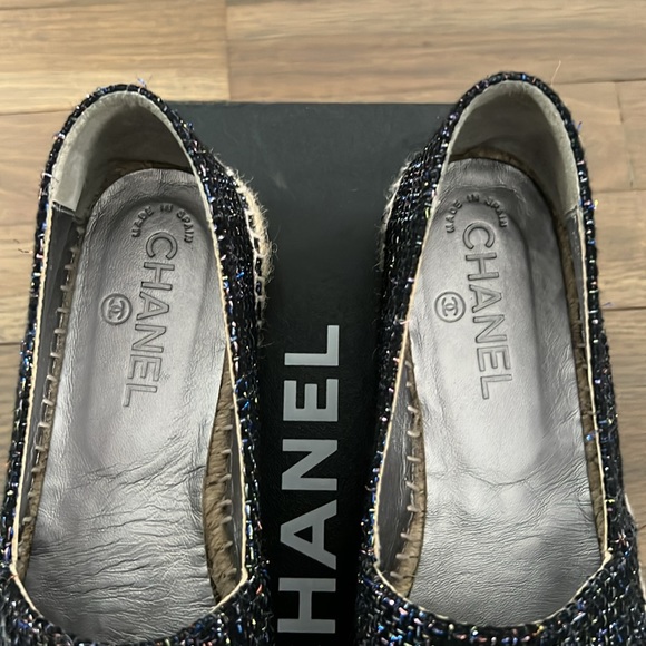 100% Authentic Chanel Tweed Espadrilles Size 39 - Picture 3 of 7